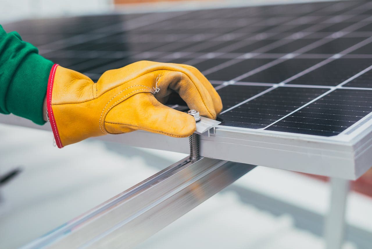 Professional solar panel installation